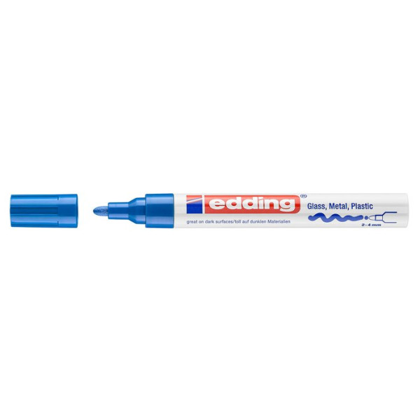 Edding 750 blue gloss paint marker (2mm - 4mm round) 4-750-9-003 240502 - 1