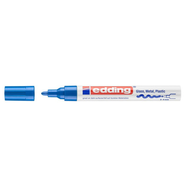 Edding 750 blue gloss paint marker (2mm - 4mm round) 4-750-9-003 240502 - 1