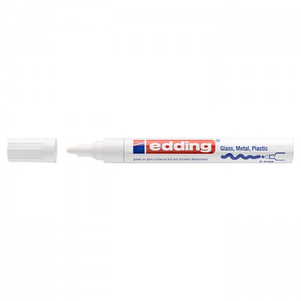 Edding 750 white gloss paint marker (2mm - 4mm round) 4-750-9-049 240506 - 1