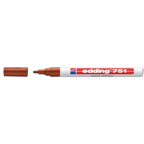 Edding 751 brown gloss paint marker (1mm - 2mm round) 4-751-9-007 200608 - 1