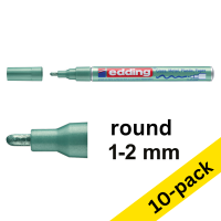 Edding 751 green metallic gloss paint marker (1mm - 2mm round) (10-pack)  239550