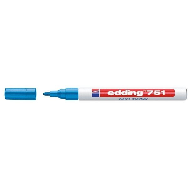 Edding 751 light blue gloss paint marker (1mm - 2mm round) 4-751-9-010 200614 - 1