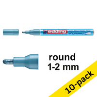 Edding 751 light blue metallic gloss paint marker (1mm - 2mm round) (10-pack)  239549