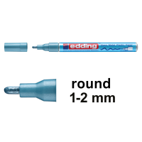 Edding 751 light blue metallic gloss paint marker (1mm - 2mm round) 4-751-9-070 239370