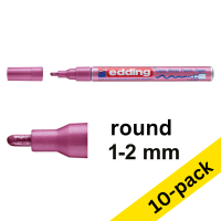 Edding 751 metallic pink gloss paint marker (1mm - 2mm round) (10-pack)  239552