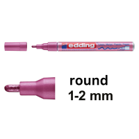 Edding 751 metallic pink gloss paint marker (1mm - 2mm round) 4-751-9-079 239373
