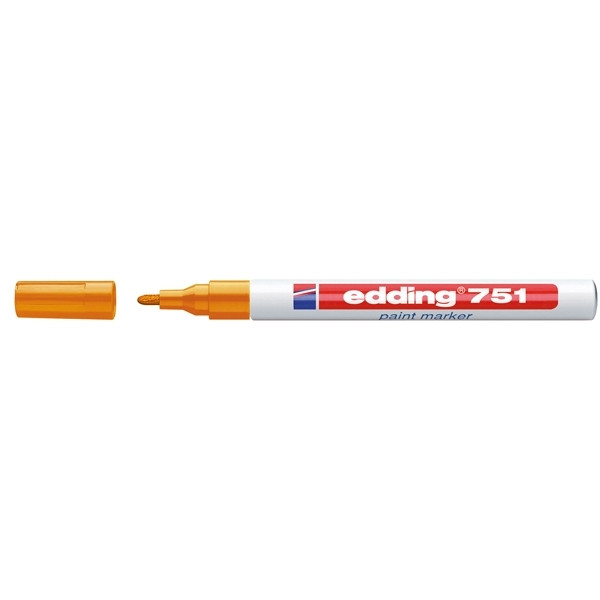 Edding 751 orange gloss paint marker (1mm - 2mm round) 4-751-9-006 200606 - 1