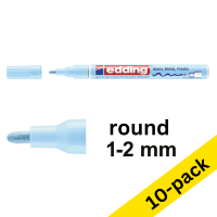 Edding 751 pastel blue gloss paint marker (1mm - 2mm round) (10-pack)  239556