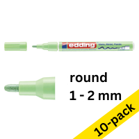Edding 751 pastel green gloss paint marker (1mm - 2mm round) (10-pack)  239554