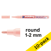 Edding 751 pastel pink gloss paint marker (1mm - 2mm round) (10-pack)  239555