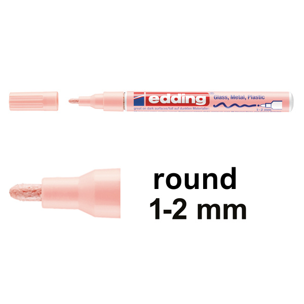 Edding 751 pastel pink gloss paint marker (1mm - 2mm round) 4-751-9-138 239376 - 1
