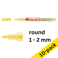 Edding 751 pastel yellow gloss paint marker (1mm - 2mm round) (10-pack)  239553