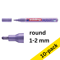 Edding 751 purple metallic gloss paint marker (1mm - 2mm round) (10-pack)  239551