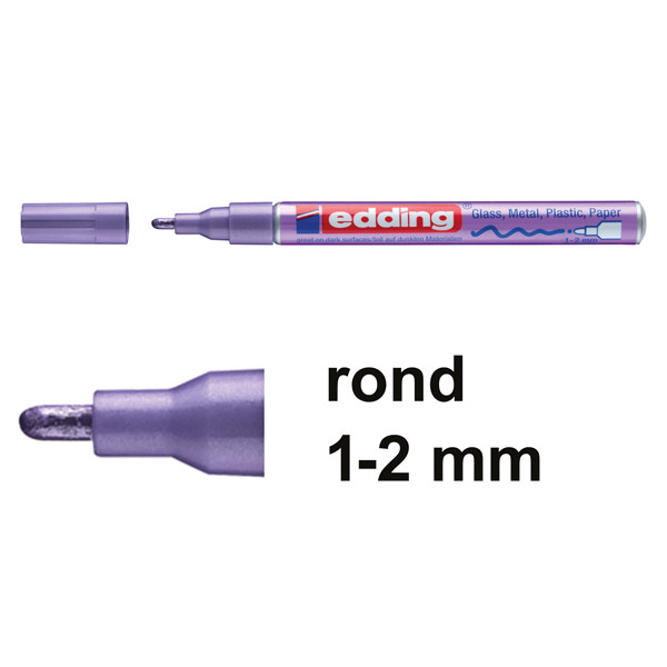 Edding 751 purple metallic gloss paint marker (1mm - 2mm round) 4-751-9-078 239372 - 1