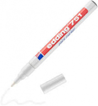 Edding 751 white gloss paint marker (1mm - 2mm round) 4-751-9-049 240514