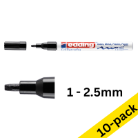 Edding 753 black calligraphy gloss paint marker (1mm - 2.5mm) (10-pack)  239903