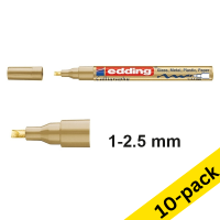 Edding 753 gold calligraphy gloss paint marker (1mm - 2.5mm) (10-pack)  239899