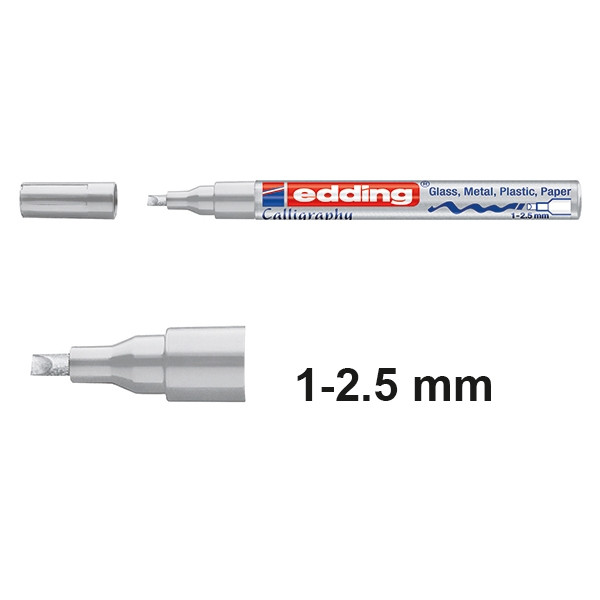 Edding 753 silver calligraphy gloss paint marker (1mm - 2.5mm) 239184 - 1