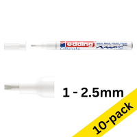 Edding 753 white calligraphy gloss paint marker (1mm - 2.5mm) (10-pack)  239901