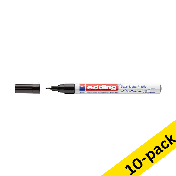 Edding 780 black gloss paint marker (0.8mm round) (10-pack)  200988 - 1