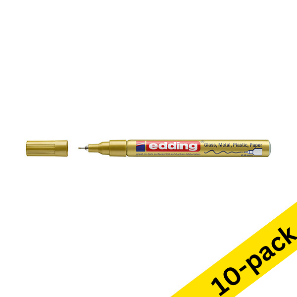 Edding 780 gold gloss paint marker (0.8mm round) (10-pack)  200991 - 1