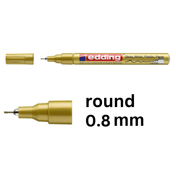 Edding 780 gold gloss paint marker (0.8mm round) 4-780-9-053 200631 - 1
