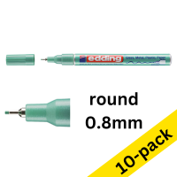 Edding 780 metallic green gloss paint marker (0.8mm round) (10-pack)  239558