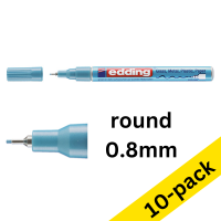Edding 780 metallic light blue gloss paint marker (0.8mm round) (10-pack)  239557