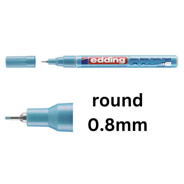 Edding 780 metallic light blue gloss paint marker (0.8mm round) 4-780-9-070 239378 - 1