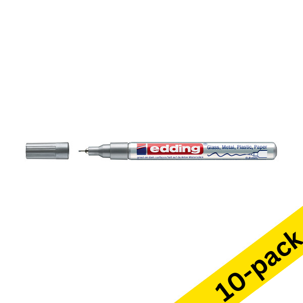 Edding 780 silver gloss paint marker (0.8mm round) (10-pack)  200992 - 1