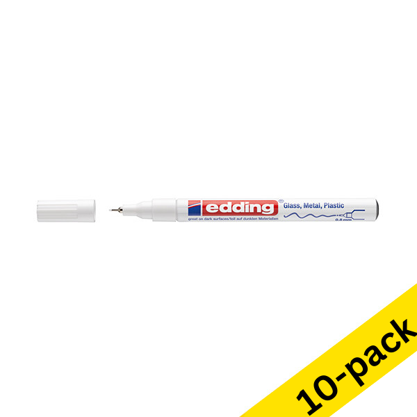Edding 780 white gloss paint marker (0.8mm round) (10-pack)  200990 - 1