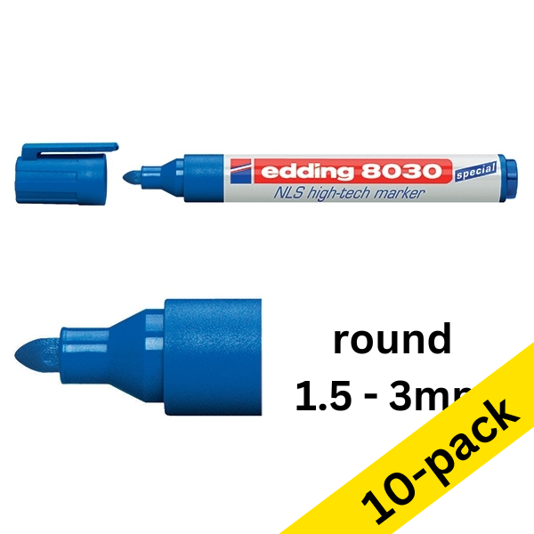 Edding 8030 NLS high-tech blue marker (10-pack)  239909 - 1