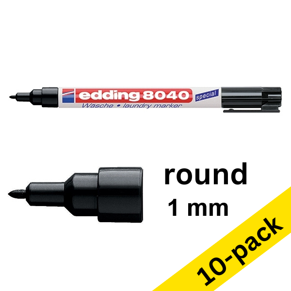 Edding 8040 black laundry marker (10-pack)  239912 - 1