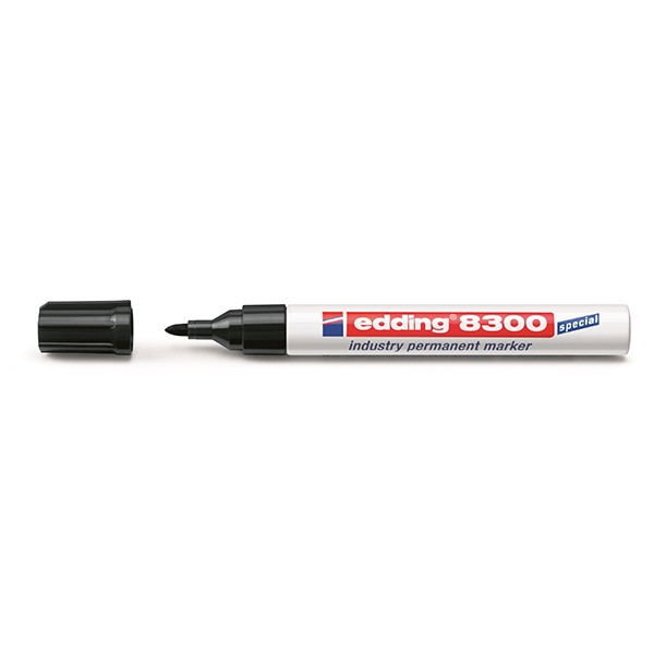 Edding 8300 black industrial permanent marker, 1.5mm - 3mm round (10-pack) 239546 - 1