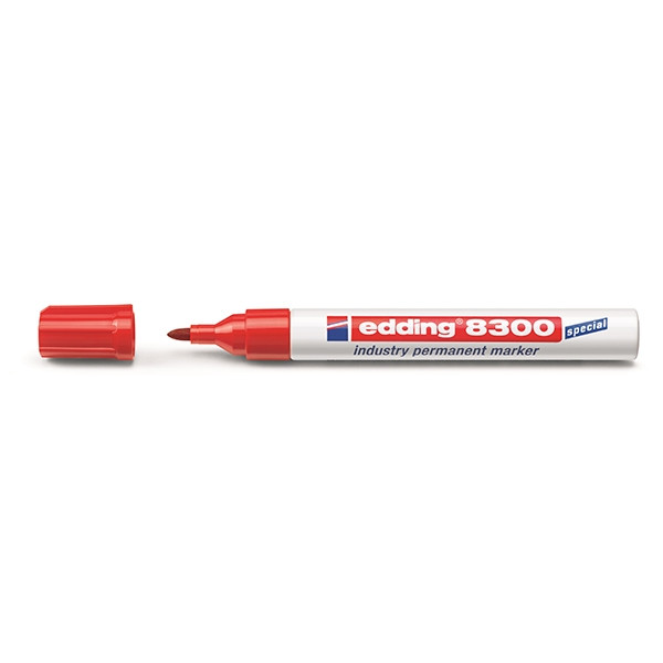 Edding 8300 industrial red permanent marker,  1.5mm - 3mm round 4-8300002 239309 - 1