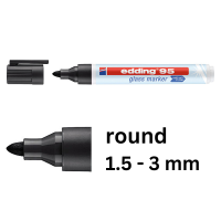 Edding 95 black glassboard marker (1.5mm - 3mm round) 4-95001 240585