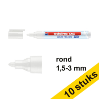 Edding 95  white glass marker (1.5mm - 3 mm round)(10-pack)