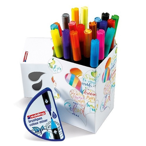 Brush pens set | Edding 1340 Colour Happy basic box | 20-pack 239346 - 1