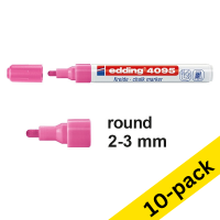 Chalk marker 2 - 3mm round | neon pink | Edding 4095 | 10-pack