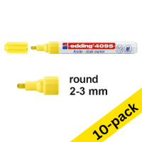 Chalk marker 2 - 3mm round | neon yellow | Edding 4095 | 10-pack