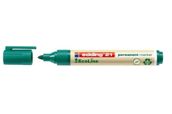 Edding EcoLine 21 green permanent marker (1.5mm - 3mm round) 4-21004 240333 - 1