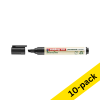 Edding EcoLine 22 black permanent marker (1mm - 5mm chisel) (10-pack) 240363 - 1