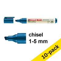 Edding EcoLine 22 blue permanent marker (1mm - 5mm chisel) (10-pack)