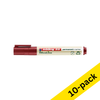 Edding EcoLine 22 red permanent marker (1mm - 5mm chisel) (10-pack)