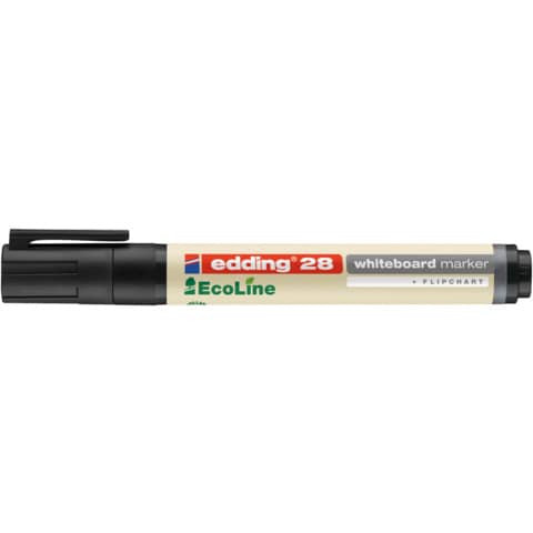 Edding EcoLine 28 black whiteboard marker (1.5mm - 3mm round) 4-28001 240347 - 1