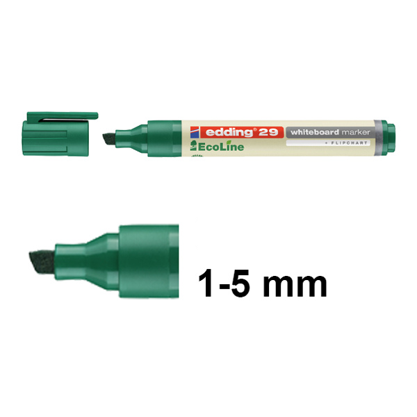 Edding EcoLine 29 green whiteboard marker (1mm - 5mm chisel) 4-29004 240354 - 1