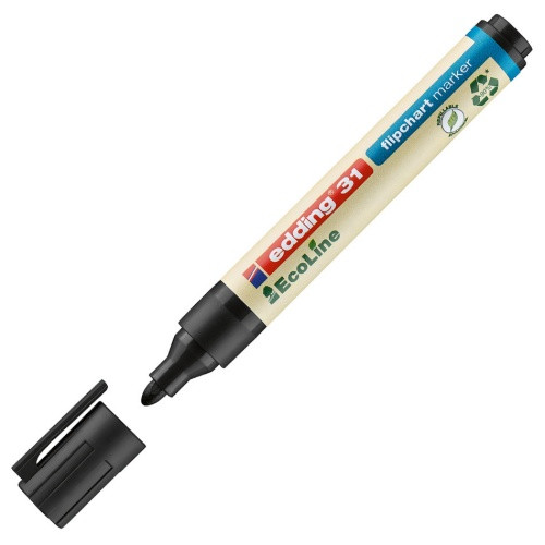Edding EcoLine 31 black flipchart marker (1.5mm - 3mm round) 4-31001 240355 - 1