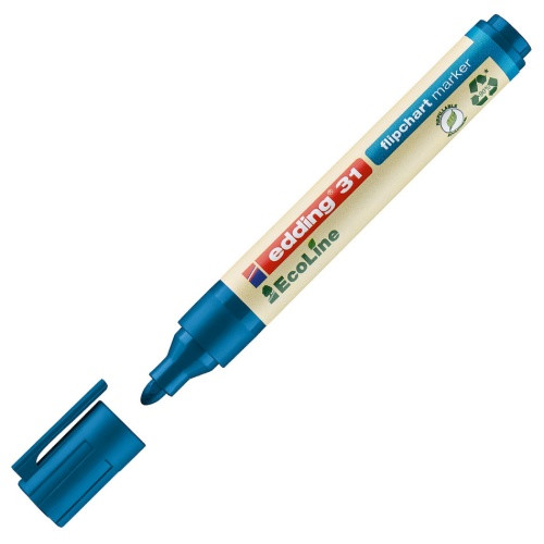 Edding EcoLine 31 blue flipchart marker (1.5mm - 3mm round) 4-31003 240357 - 1