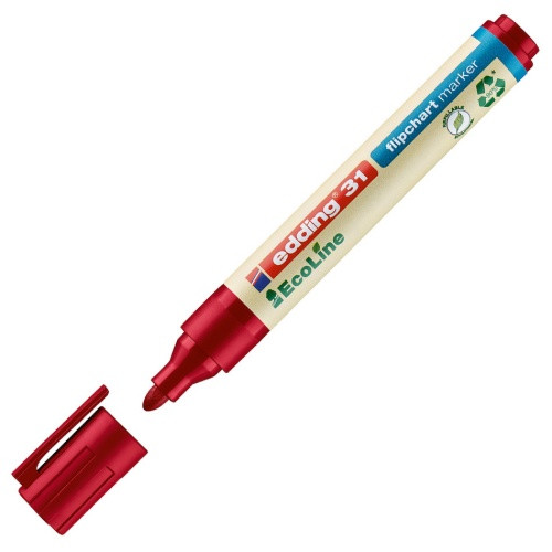 Edding EcoLine 31 red flipchart marker (1.5mm - 3mm round) 4-31002 240356 - 1