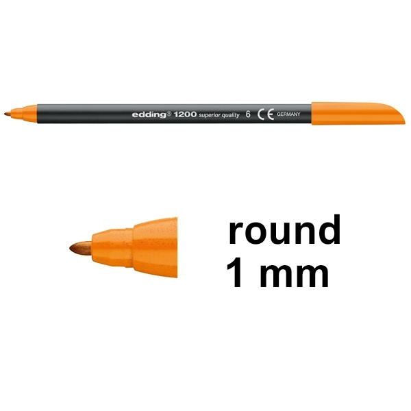 Felt-tip pen | orange | Edding 1200 200963 - 1